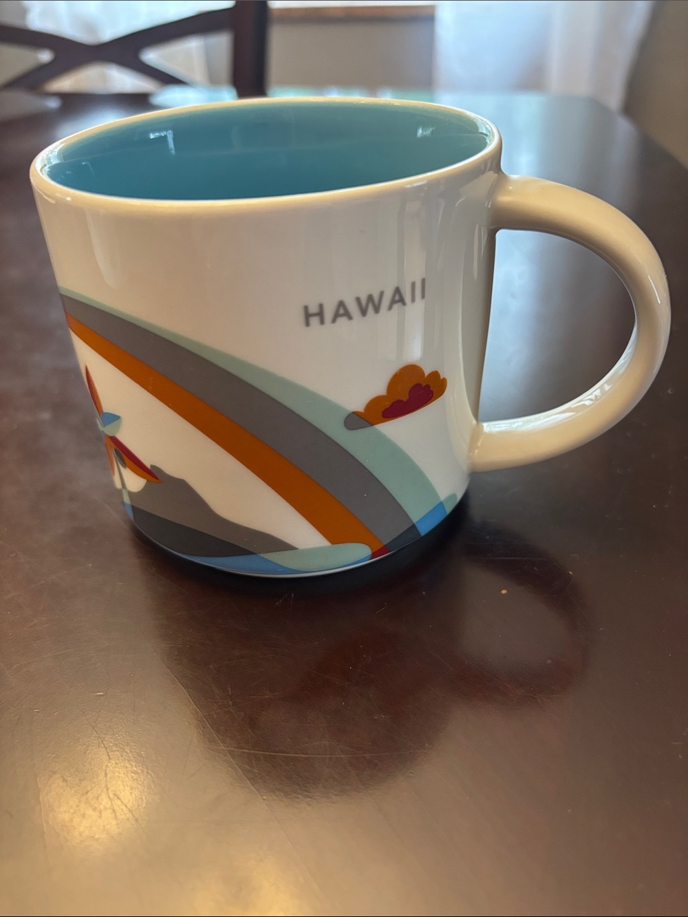 Starbucks Hawaii Ceramic Mug with Blue Interior